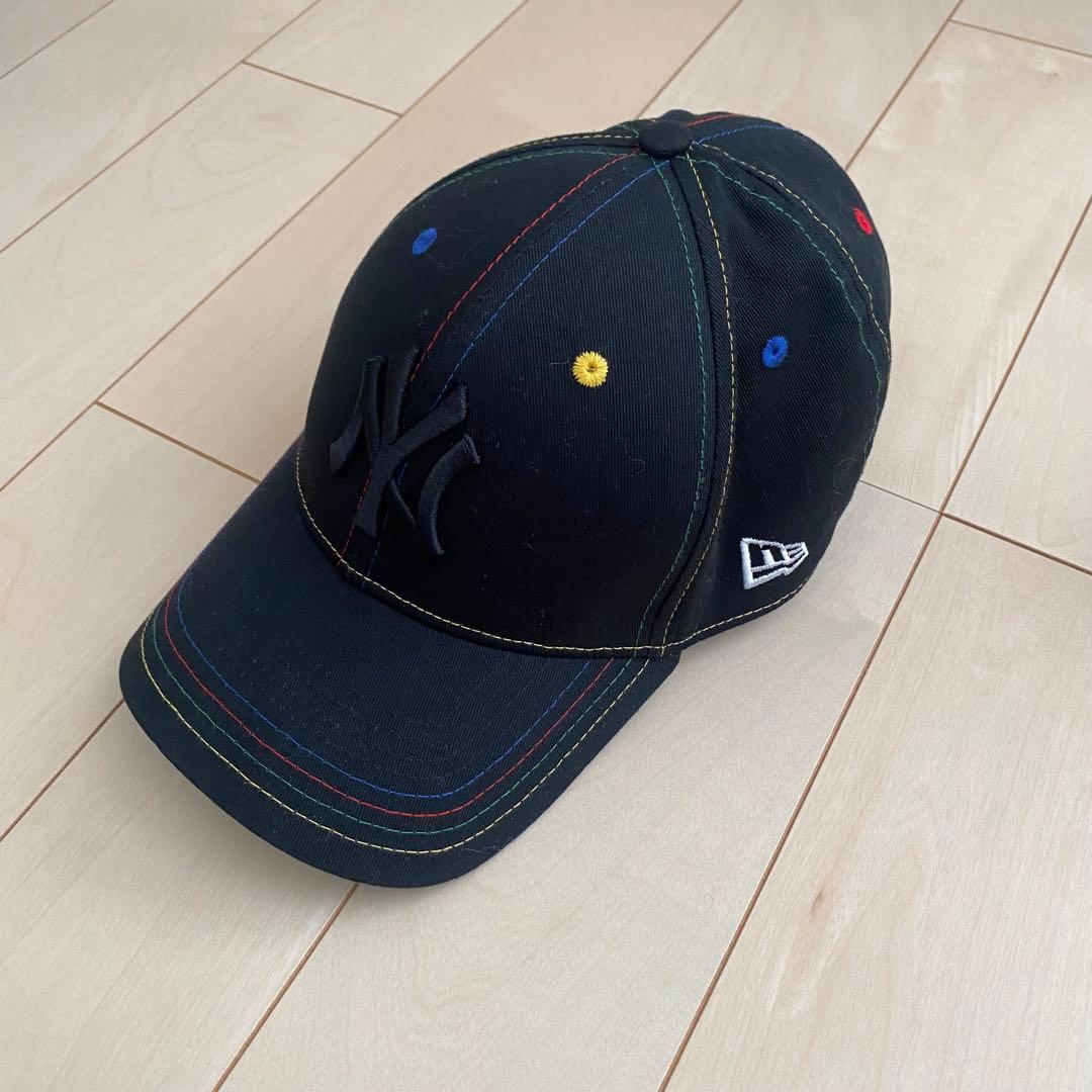 IAB STUDIO キャップ 黒 カラフルステッチ