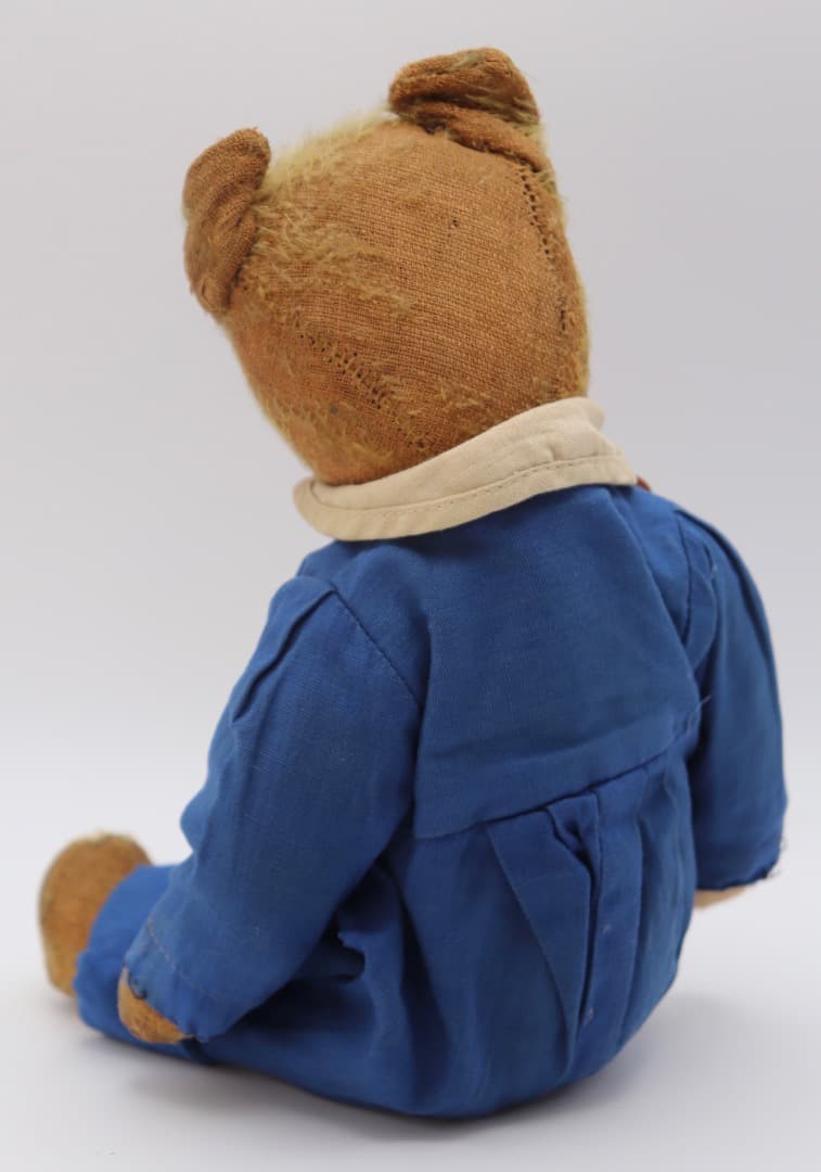 アメリカン・ビンテージ・ベア 29cm 青いロンパース 年代詳細不明