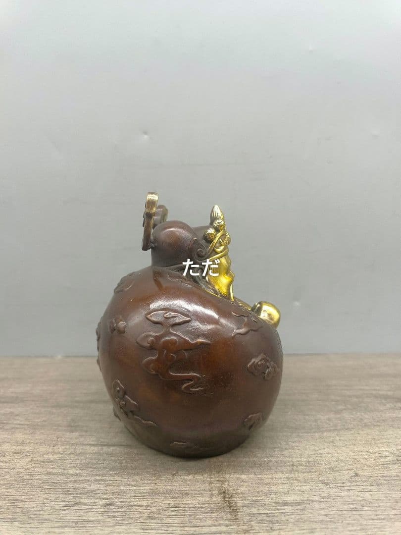 銅制 仏像 如意胖財神 招財納福 装飾品 工芸品 置物