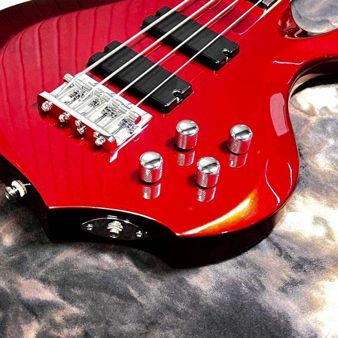 グラスルーツ フォレスト エレキベース メタリックレッド 管AH