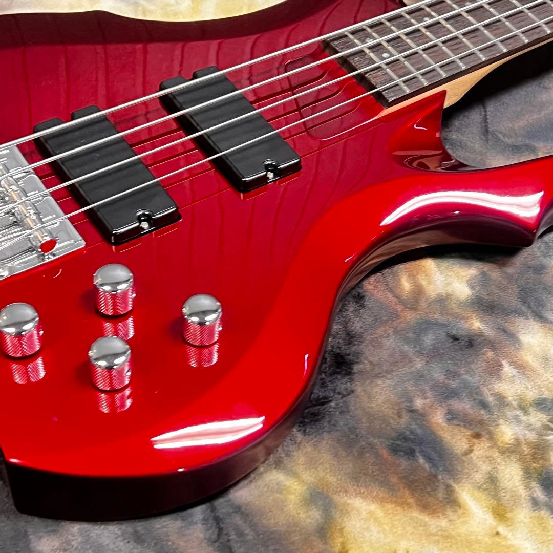 グラスルーツ フォレスト エレキベース メタリックレッド 管AH