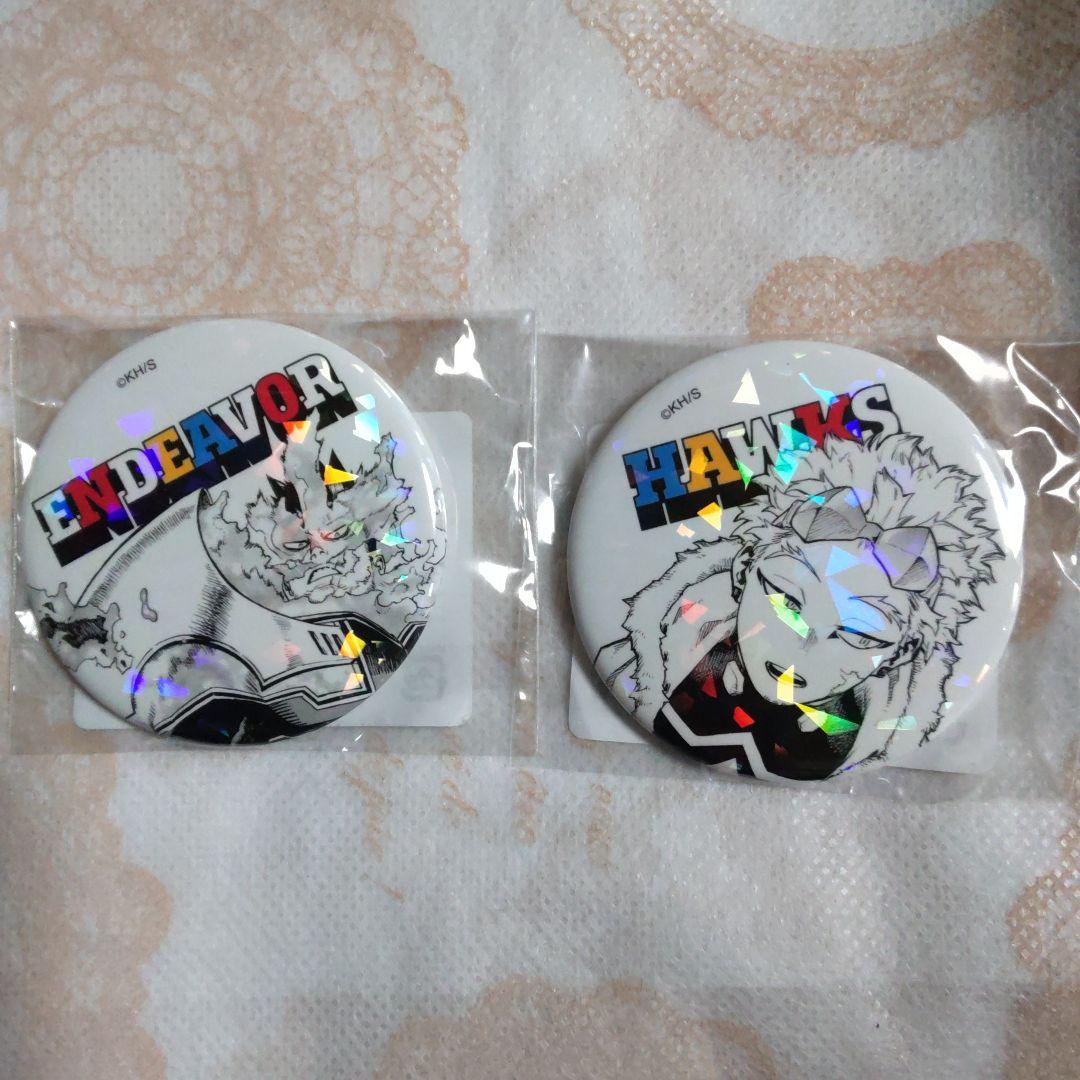 エンデヴァー　ホークス　缶バッジ　オールスター　ヒロアカ　僕のヒーローアカデミア