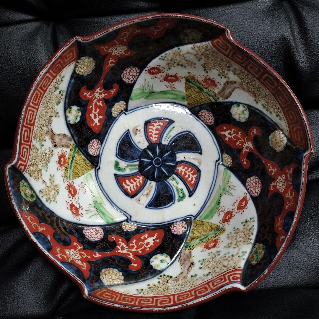 古伊万里 風車 鉢 古美術 アンティーク 江戸時代