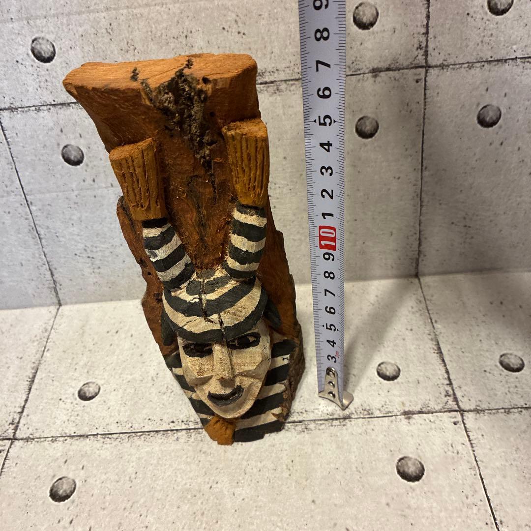 アメリカ　folk art ヴィンテージ　木製彫刻 約15cm