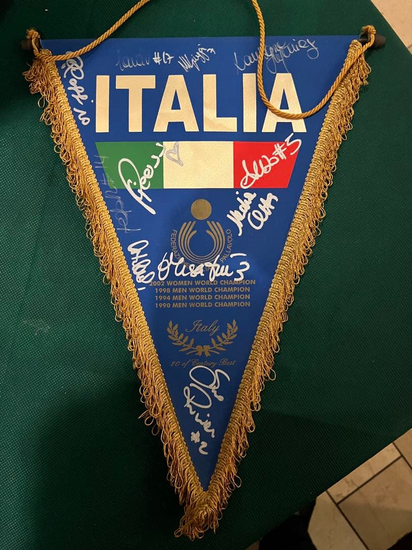 イタリア サイン入り フラッグ