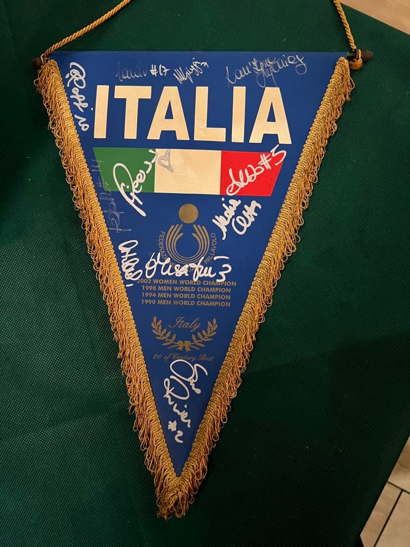 イタリア サイン入り フラッグ