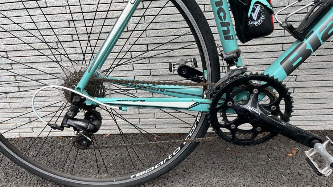 Bianchi ロードバイク 水色 ボトルホルダー付き　※送料込み