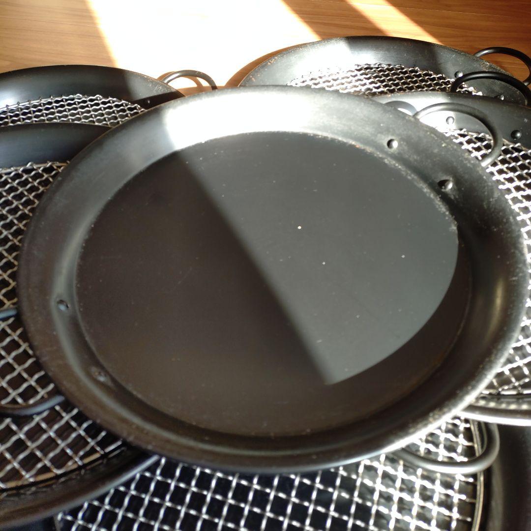 パン屋さん 什器 パエリアパン 網付き ８個セット グリルパン