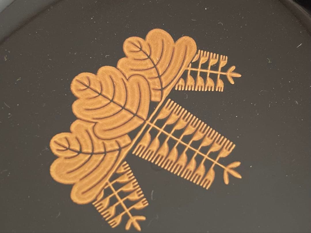 漆芸家　作者不明　箱書なし　箱付き　桐御紋　漆　蒔絵　棗　中継　茶入