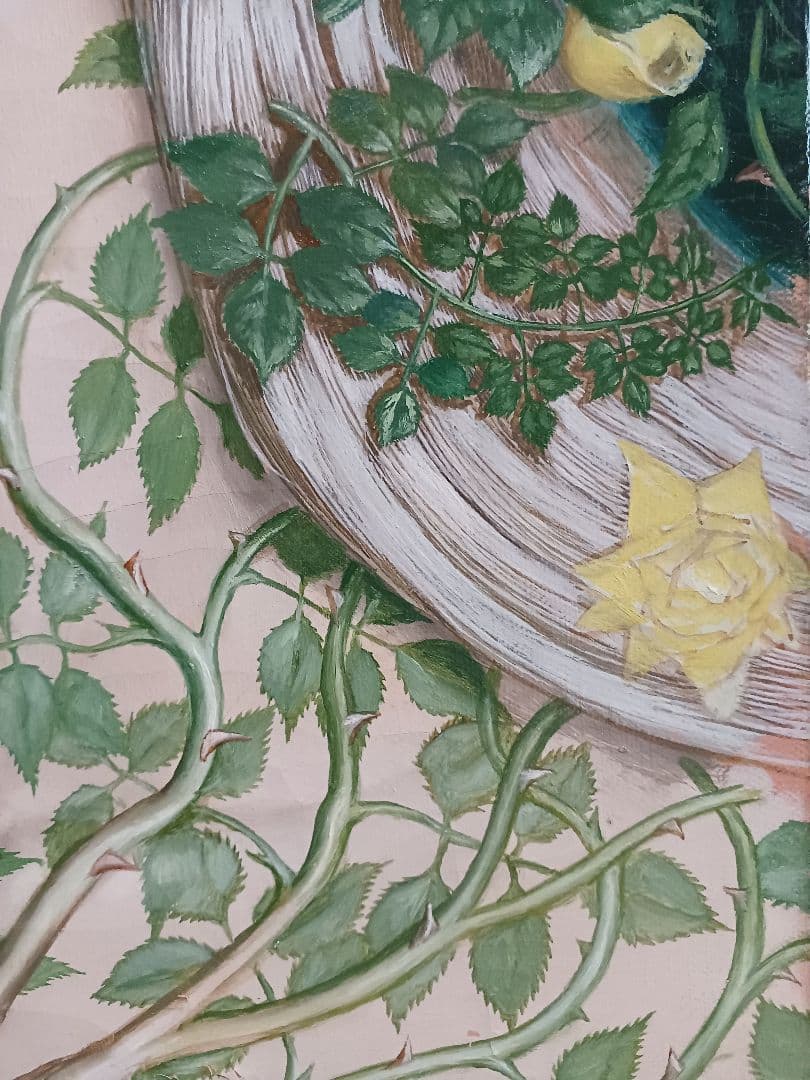 藤野一友（中川彩子）　「妖精」　油彩F6　シュルレアリスム　幻想　夭折画家　希少