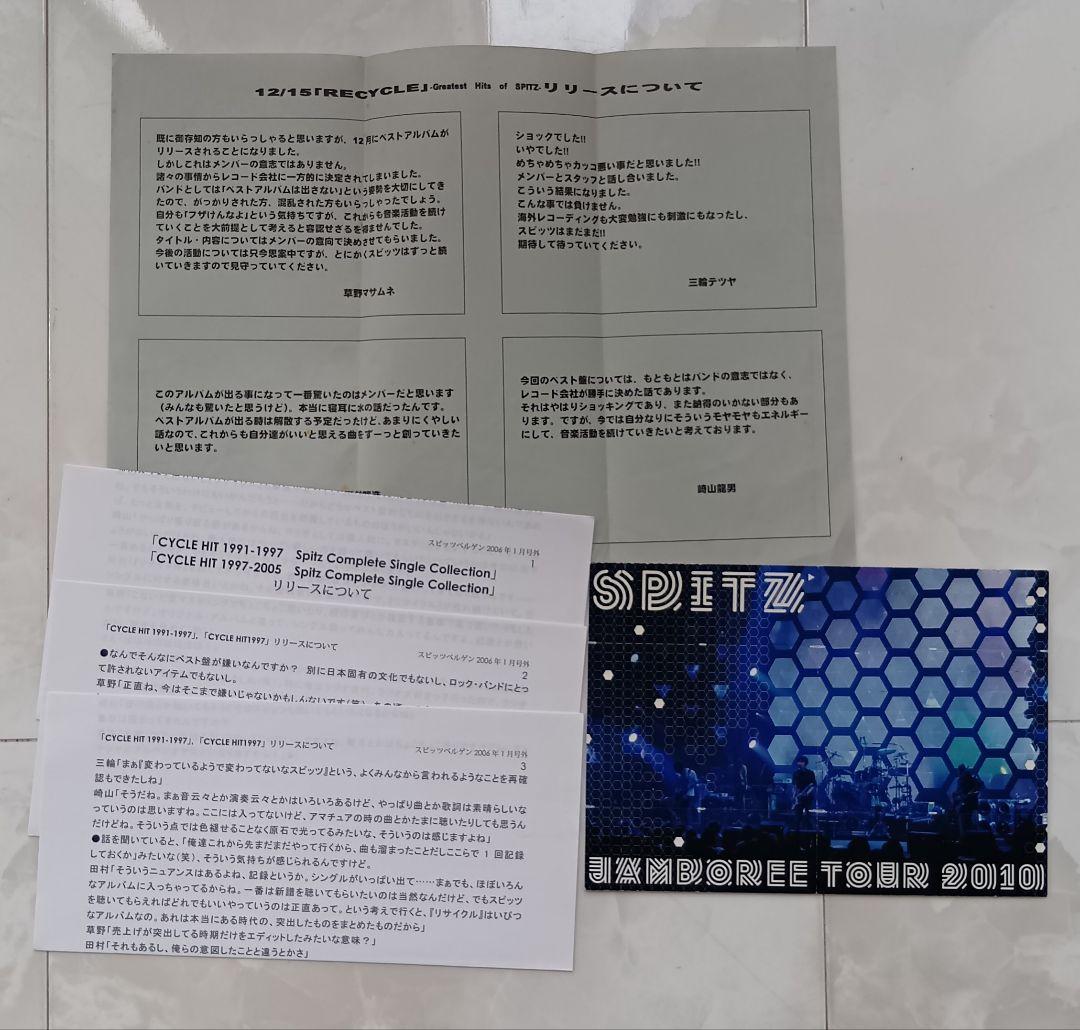 スピッツベルゲンツアーグッズスケジュールチラシ1995年〜