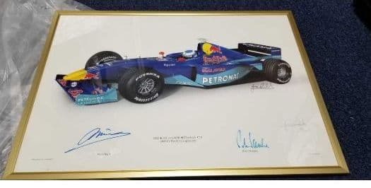 F1、直筆サイン、写真、ミカ・サロ選手の直筆サイン、ペーターザウバー直筆サイン