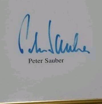 F1、直筆サイン、写真、ミカ・サロ選手の直筆サイン、ペーターザウバー直筆サイン
