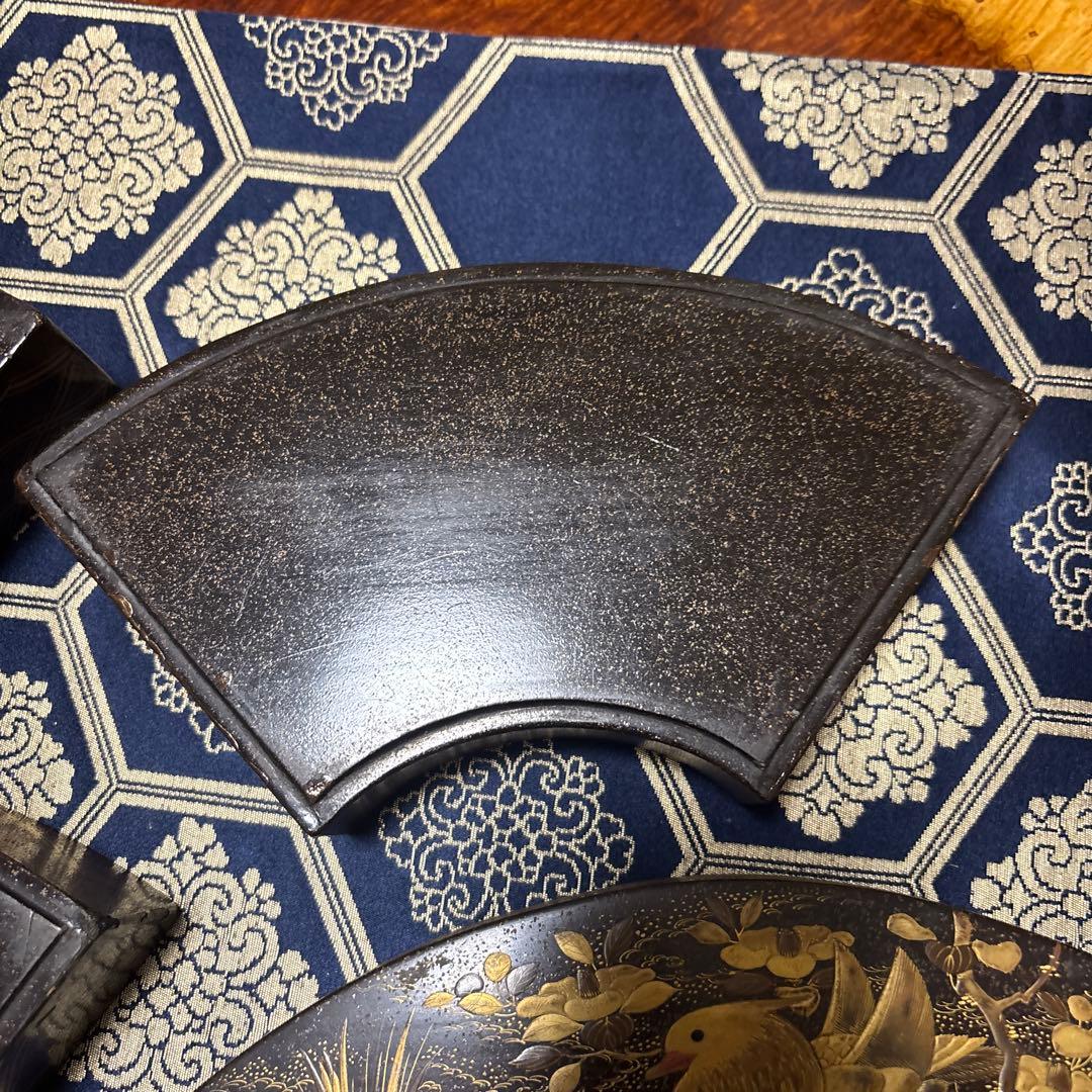 金箔の鳥の絵柄 漆器 重箱