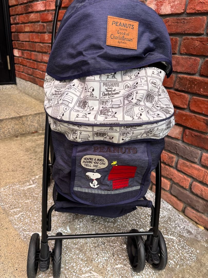 PEANUTS スヌーピー ペットカート ネイビー