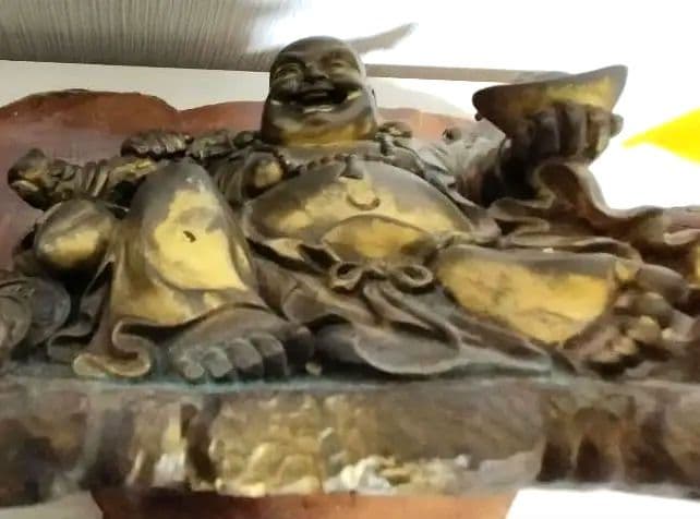 ✨セール✨アンティーク銅製仏像　開運商売繁盛の神様七福神　布袋尊様の座像