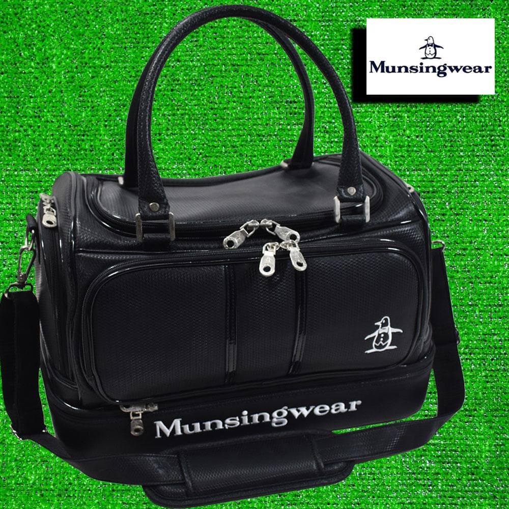 マンシングウェア ゴルフ ボストンバッグ【ブラック】美品！