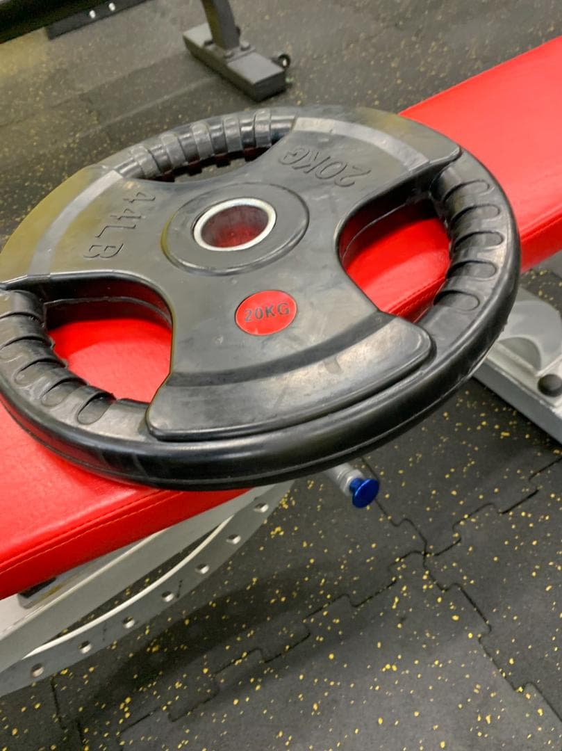 50mm 3グリップラバープレート　20㎏4枚10kg 4枚5㎏4枚　計120㎏