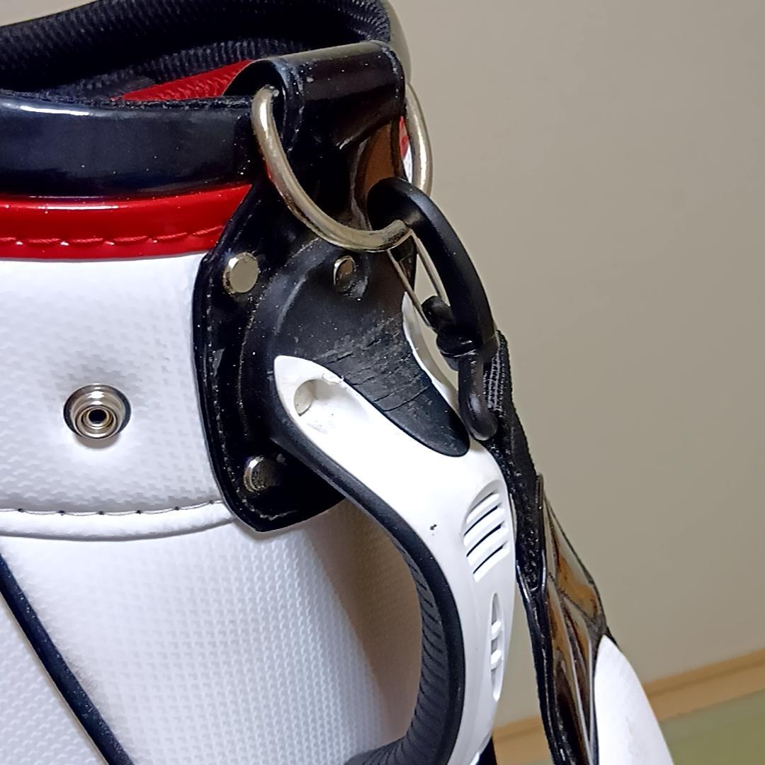 ルコック 軽量キャディバッグ 9型　QQBPJJ06 ビッグロゴ　ホワイト