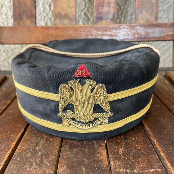 超レア！50s～秘密結社フリーメイソン32階級ハット帽子USAアンティーク古着