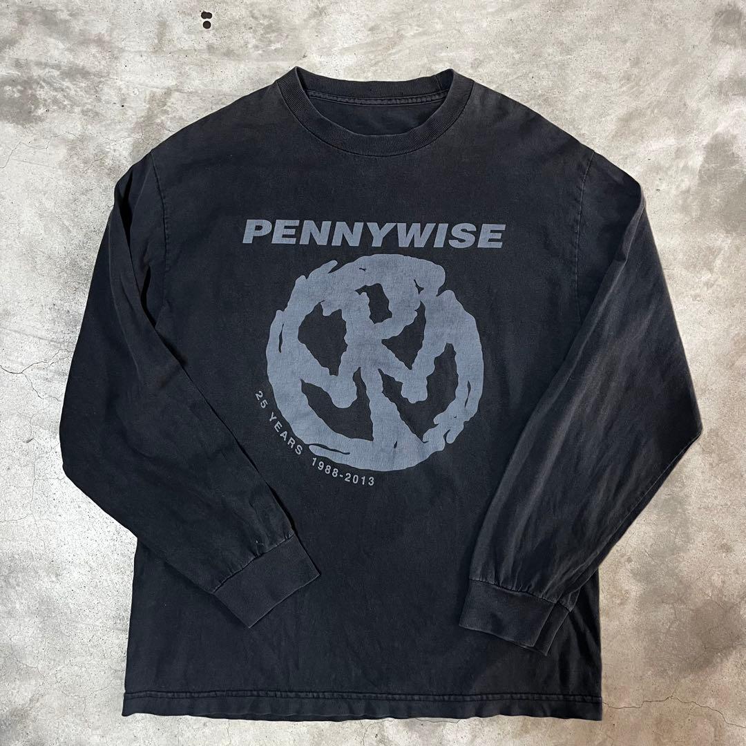 M 00s PENNY WISE パンク バンド tシャツ ブラック フェード