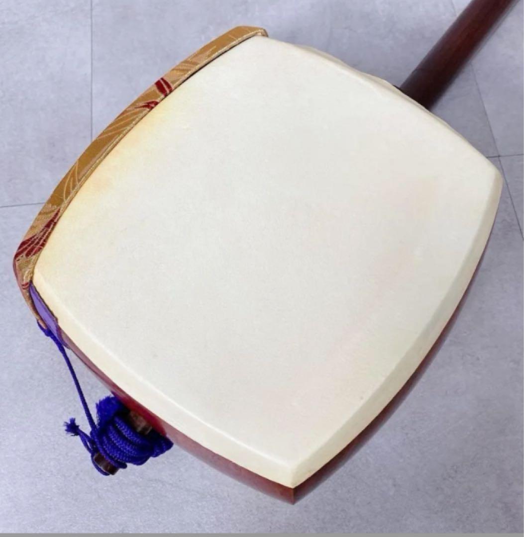 Y772 三味線 中棹 東さわり 紅木 和楽器 阿波踊り お囃子 民謡 地唄