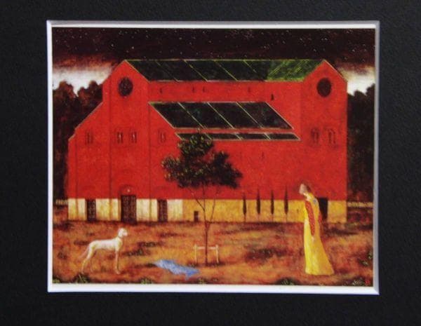 吉岡正人、【夜が降りてくる】、希少な額装用画集より、新品額装付