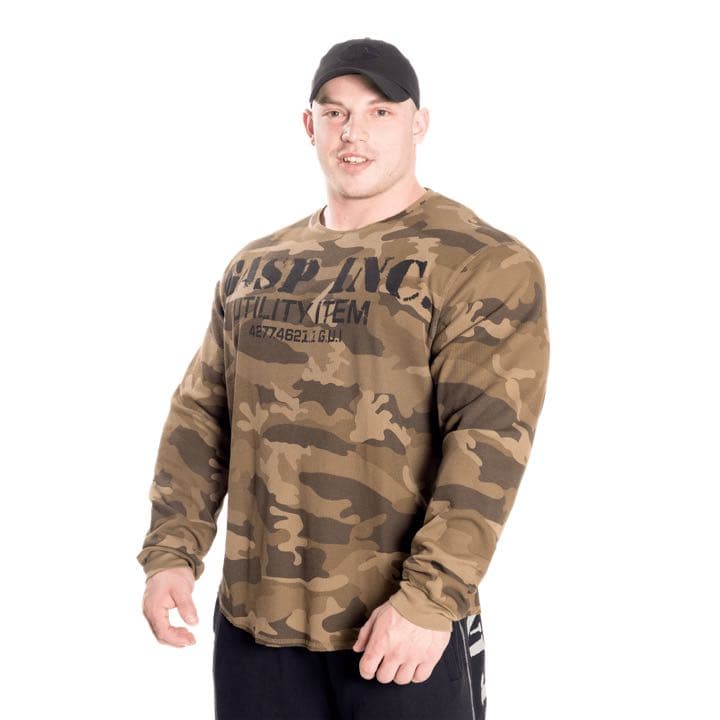 gasp サーマルジムスウェット　グリーンカモ　M