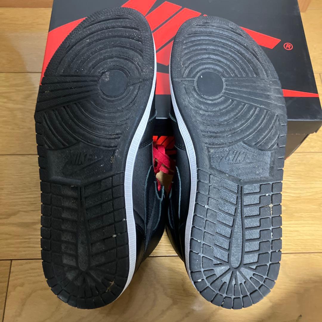 エアジョーダン1 レトロ ハイ OG ブラック/レッド サイズ9