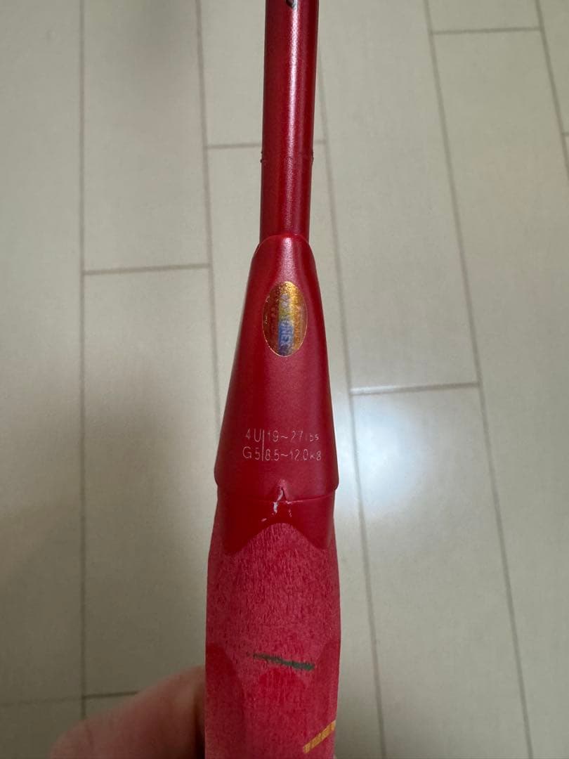 バドミントンラケット レッド ブラック 4U1-2713