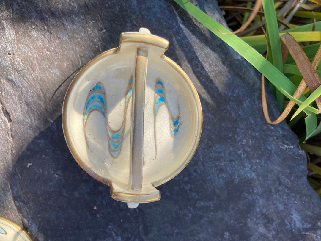 京都　アンティーク　素敵なやきもの　陶器　持ち手付き　小鉢5個セット