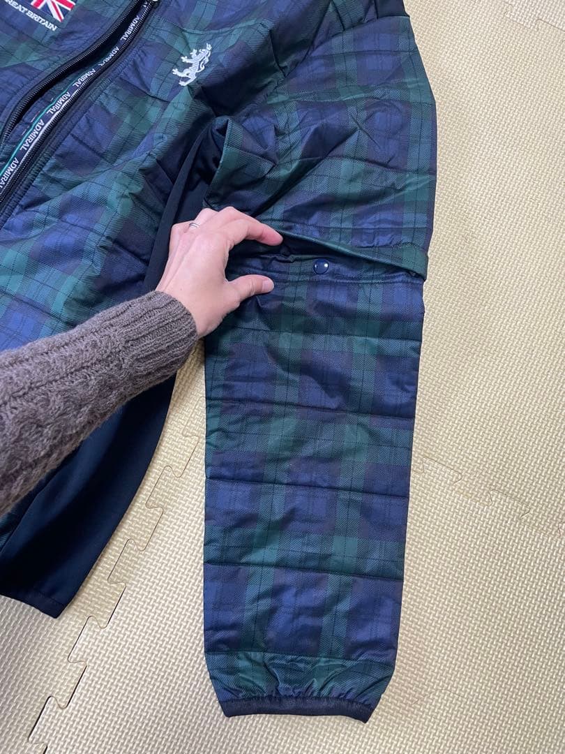 [アドミラル ゴルフ] 2WAY キルトジャケット ADMA796 チェック柄
