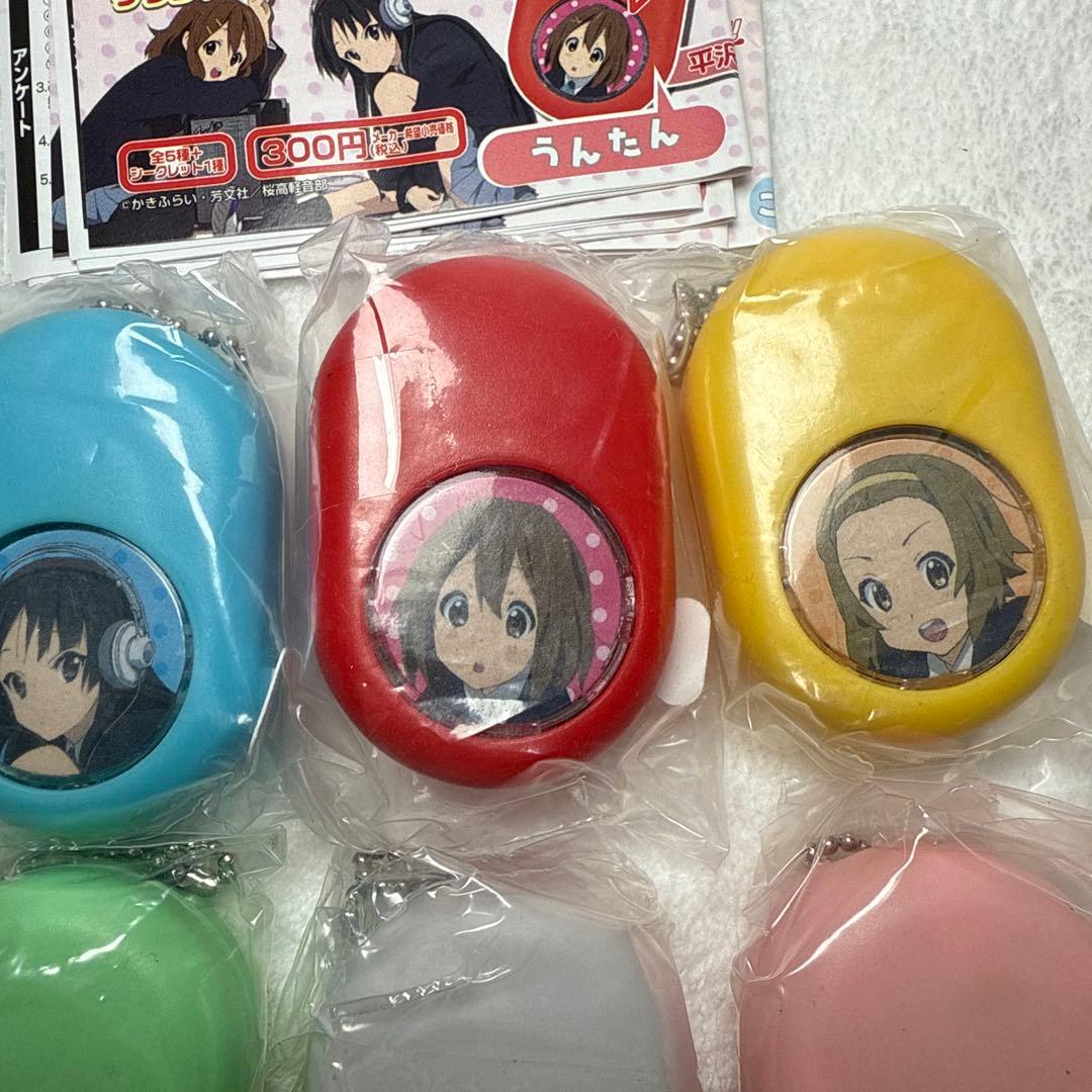 未使用品　けいおん！ボイスエッグキーホルダー サウンドドロップ 6種セット