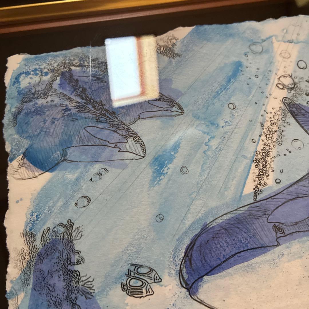 ラッセン直筆スケッチ　シャチ