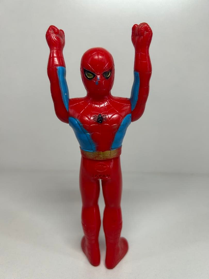 ポピー　スパイダーマン レオパルドン　セット　当時物　東映　ソフビ　プラデラ