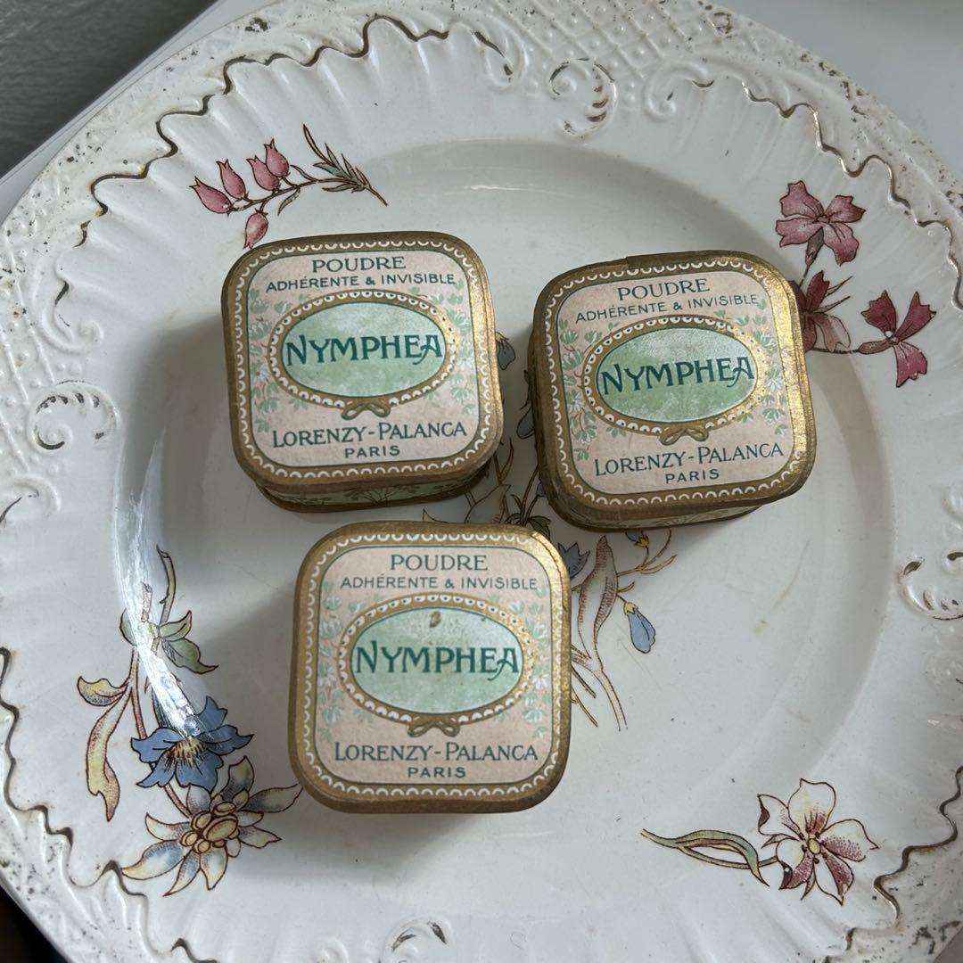 フランスアンティーク　NYMPHEA パウダーボックス　3個セット