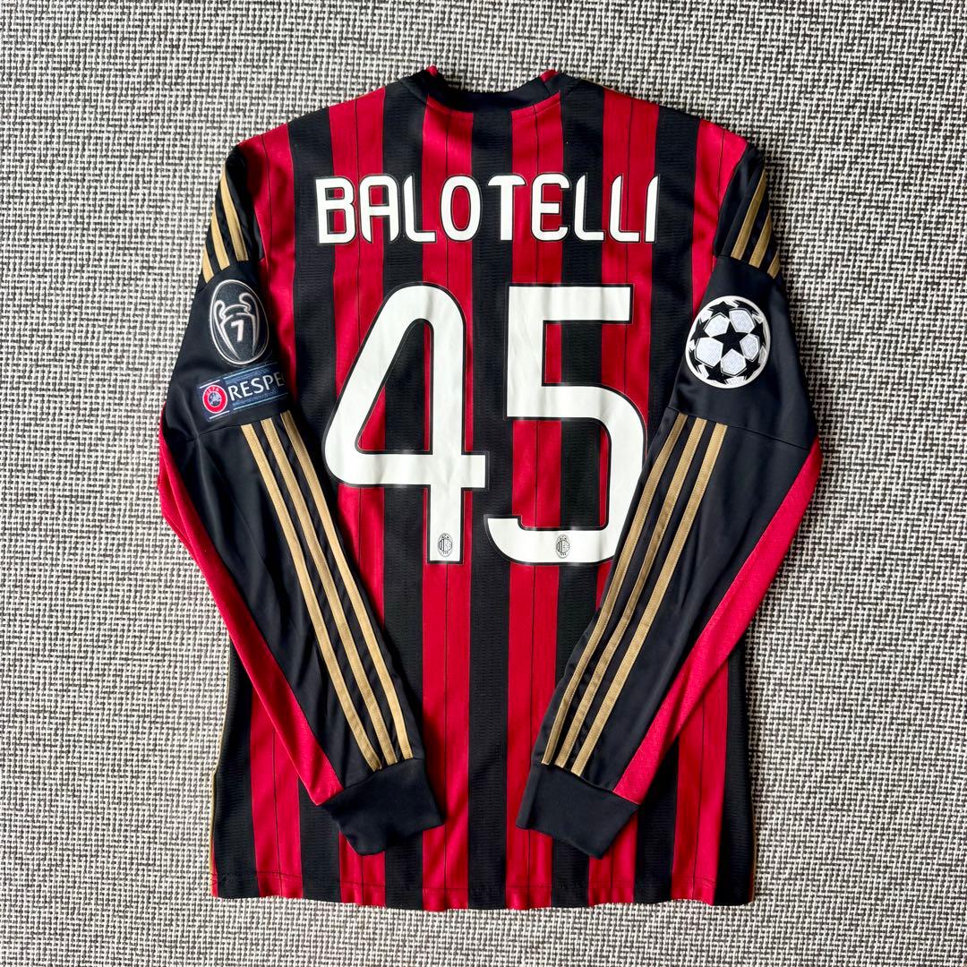 【長袖×フルパッチ仕様】マリオ・バロテッリ ＃４５ ACミラン １３／１４（H）