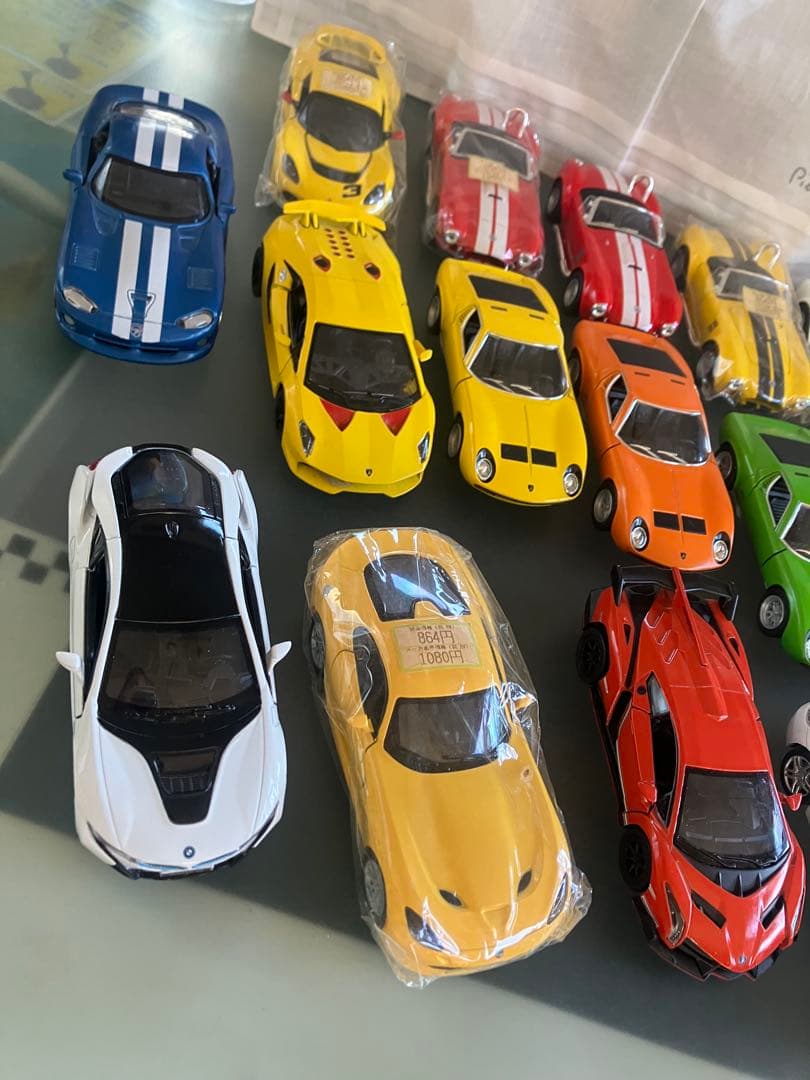 ミニカーまとめ売りベンツ ランボルギーニACコブラプルバックミニカー16台セット