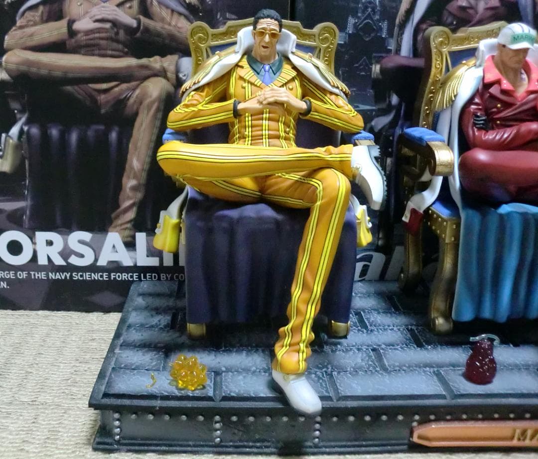 海軍 三大将 海外限定 ガレージキット フィギュア 赤犬 黄猿 クザン 専用台座