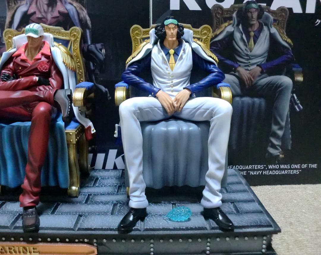 海軍 三大将 海外限定 ガレージキット フィギュア 赤犬 黄猿 クザン 専用台座