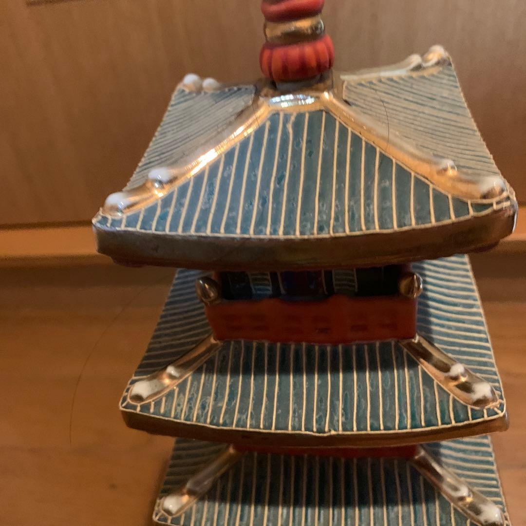 希少　九谷焼　五重塔　置物　骨董