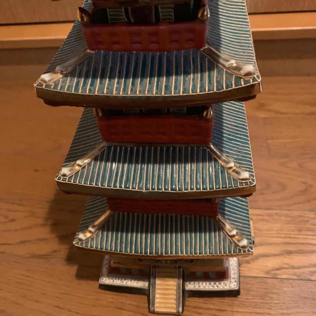 希少　九谷焼　五重塔　置物　骨董