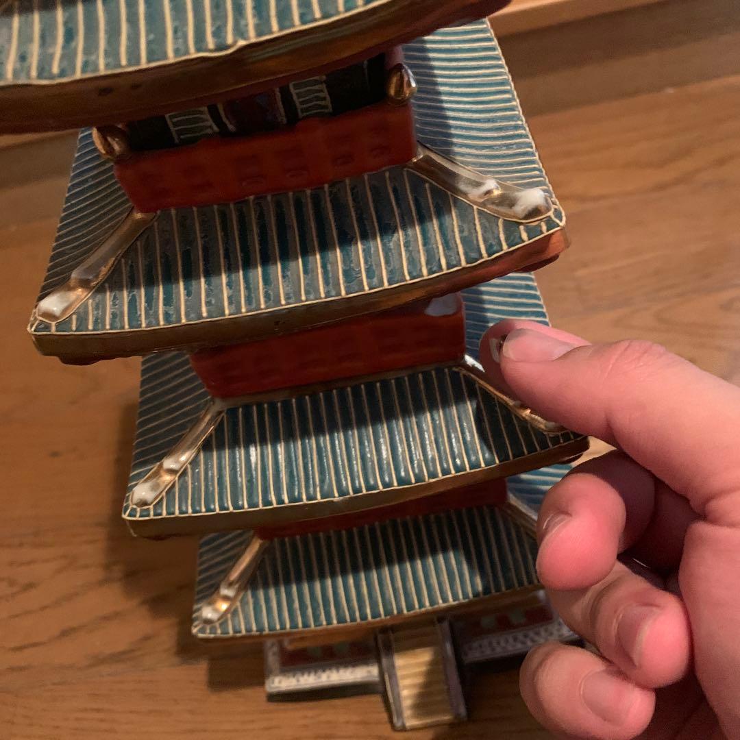 希少　九谷焼　五重塔　置物　骨董