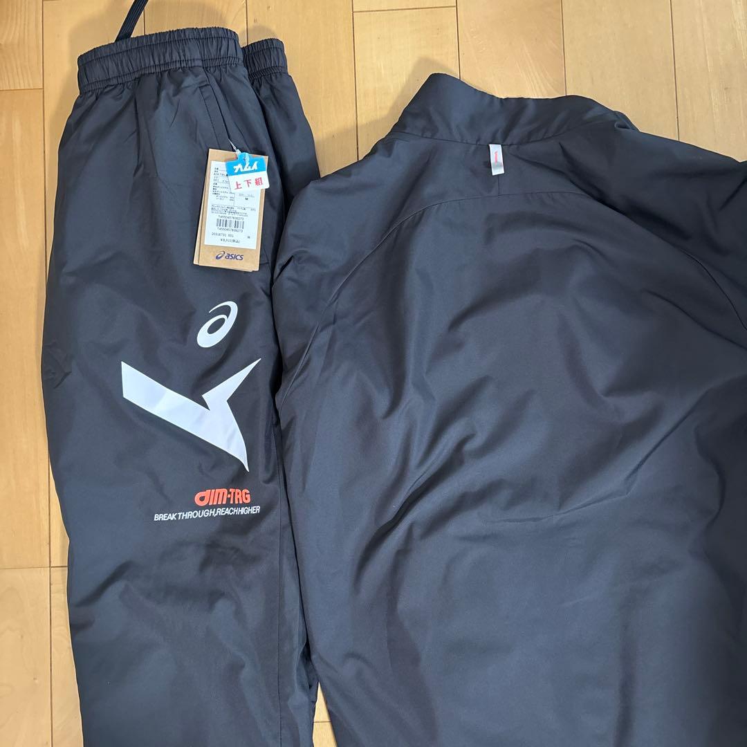 新品未使用ASICS AIM-TRG ジャケット上下セット Mサイズ ブラック