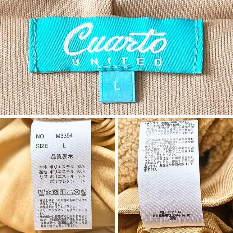 訳あり CUARTO UNITED ボアパーカー ゴルフウェア アウトドア