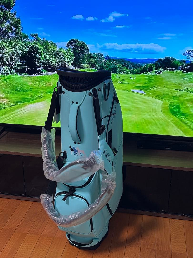 スコットランド　TDN スタンド式キャディバッグ ティファニーカラー