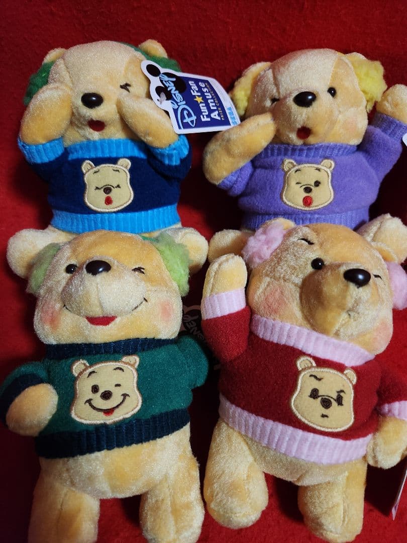 ディズニー　くまのプーさん　キュートサイズカラフルぬいぐるみ　disney