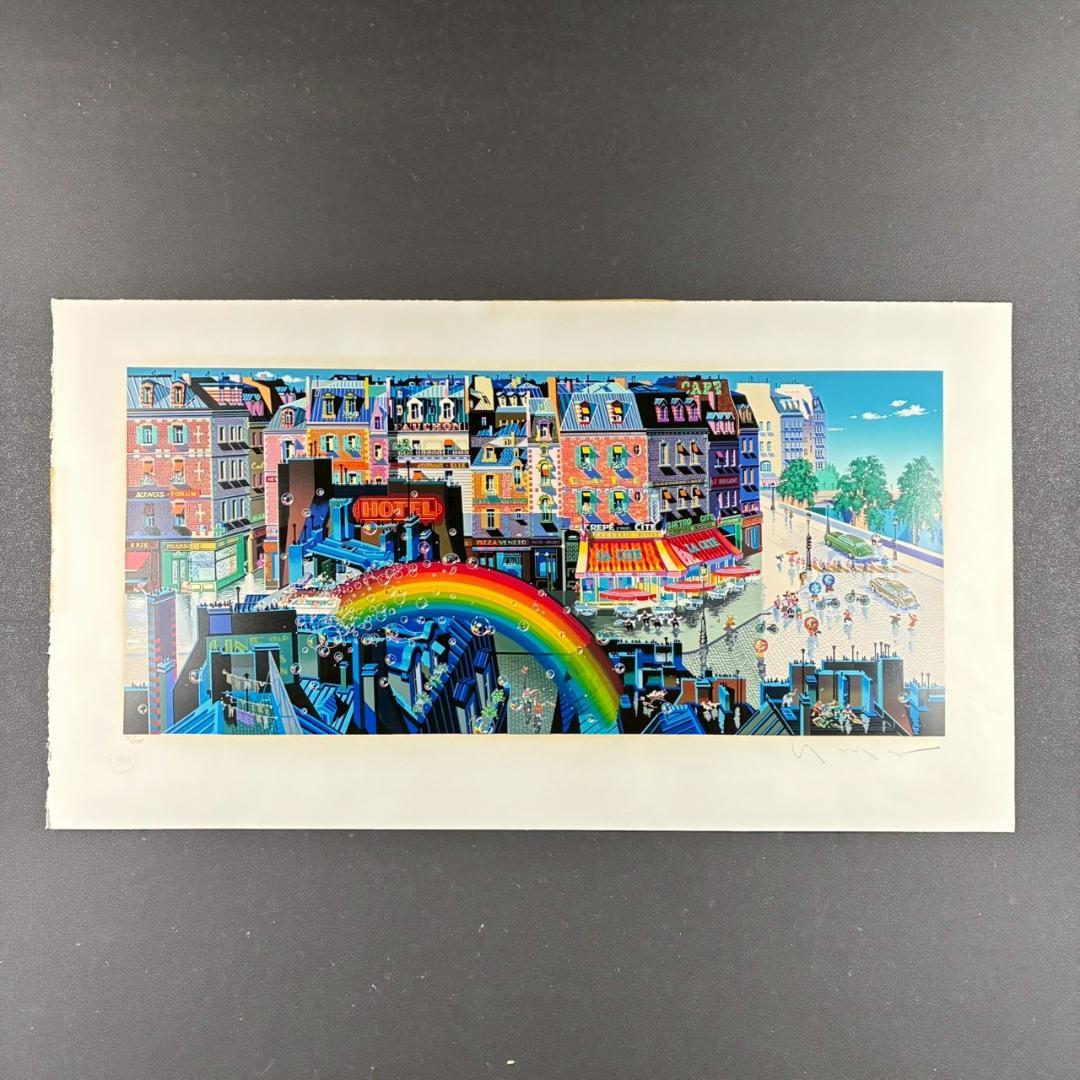 美品 ヒロ・ヤマガタ「バブル/BUBBLES」シルクスクリーン 大作 直筆サイン