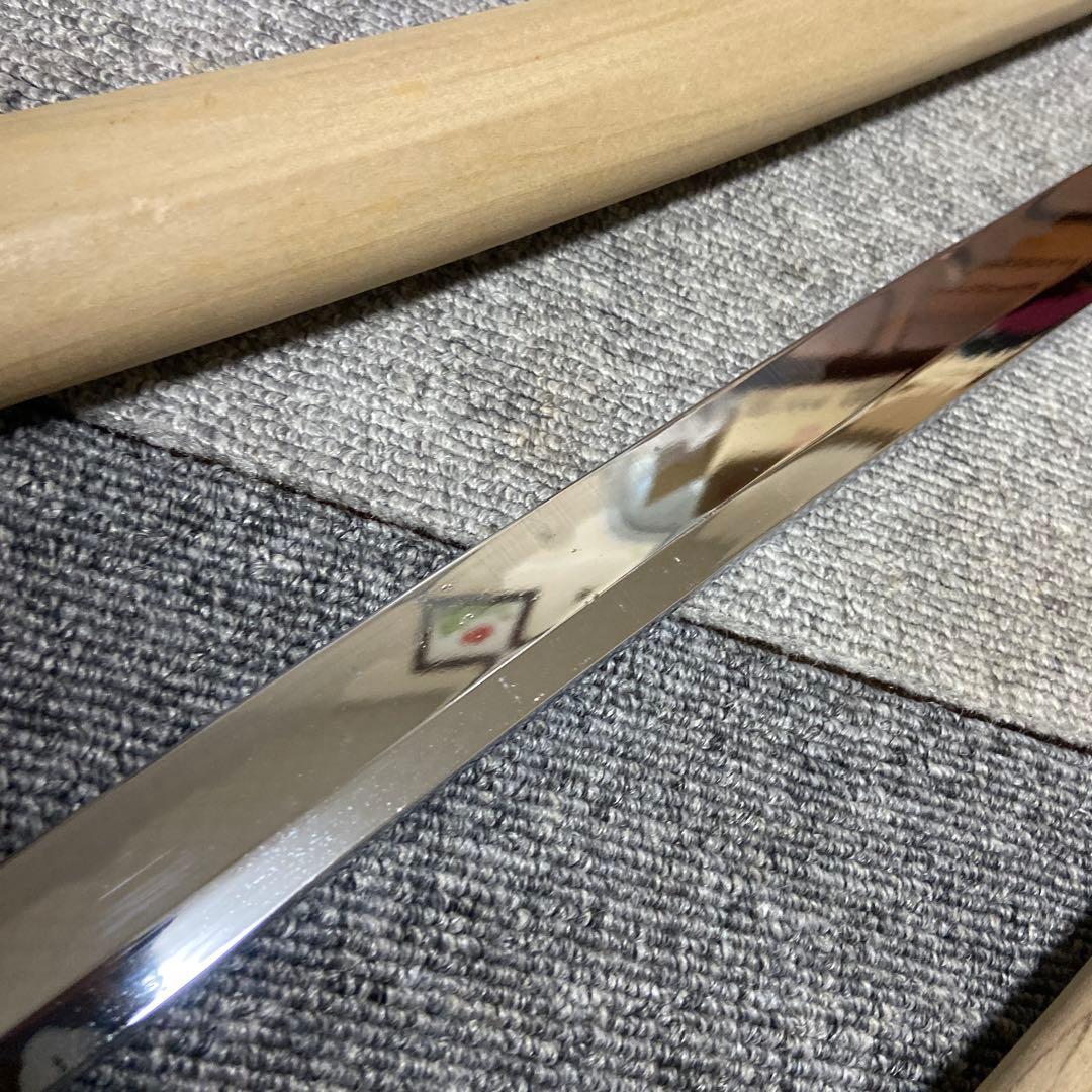 模造刀 高級白木鞘大小2本