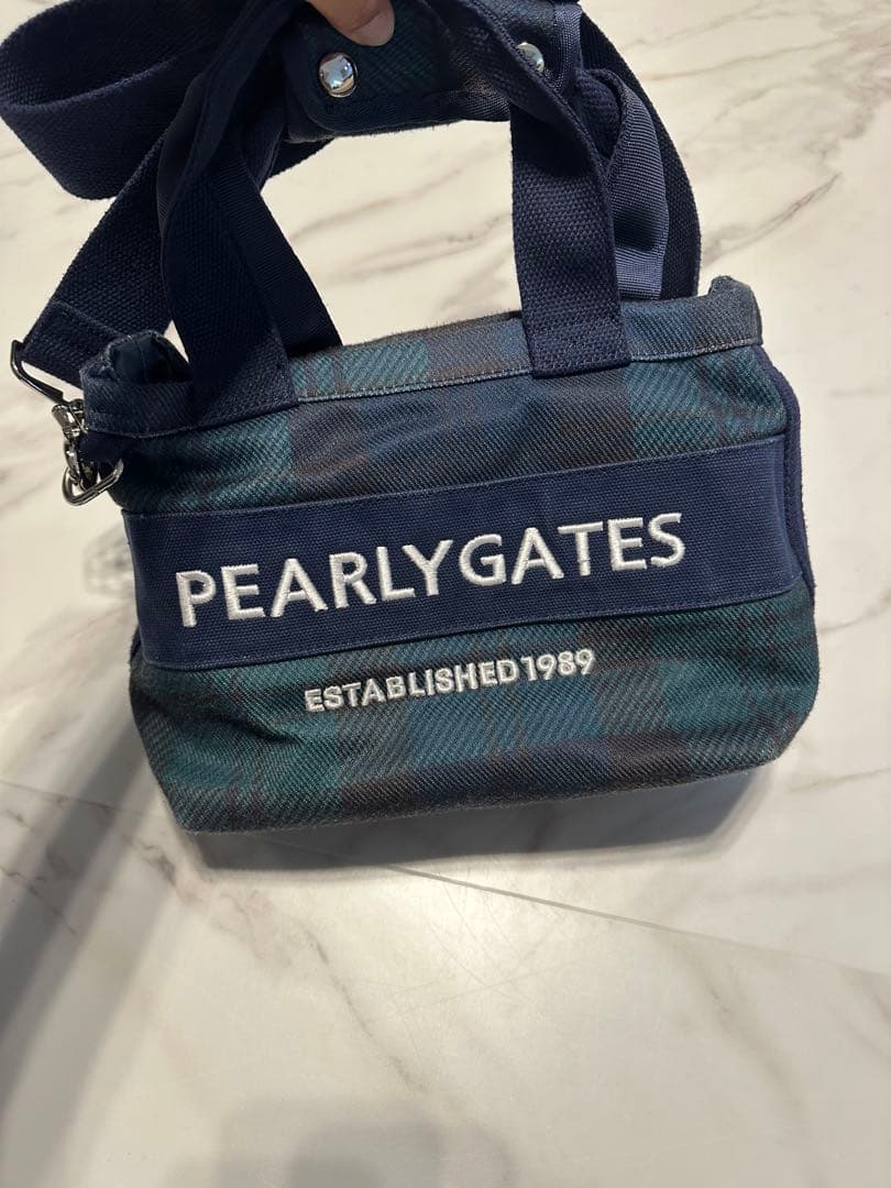 PEARLYGATES ゴルフチェック柄ショルダーカートバッグ